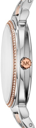 Michael Kors Cinthia Mother of Pearl Dial Two Tone Steel Strap Watch For Women - MK3831