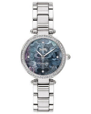 Coach Park Mother of Pearl Blue Dial Silver Steel Strap Watch for Women - 14503224