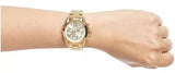 Michael Kors Lexington Quartz Gold Dial Gold Steel Strap Watch For Women - MK6267