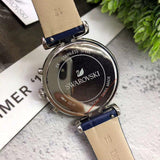 Swarovski Era Journey Blue Dial Blue Leather Strap Watch for Women - 5479239