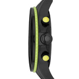 Marc Jacobs Rock Chronograph Black Dial Black Steel Strap Watch for Men - MBM5026