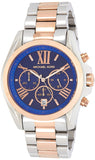 Michael Kors Bradshaw Blue Dial Two Tone Steel Strap Watch for Women - MK5606