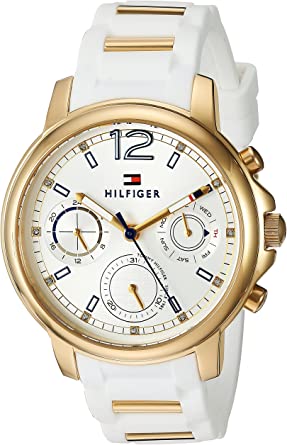 Tommy Hilfiger Claudiia White Dial White Steel Strap Watch for Women - 1781745
