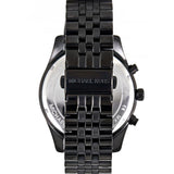 Michael Kors Lexington Chronograph Black Dial Black Steel Strap Watch for Men - MK8603