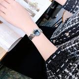 Versace V-Flare Quartz Black Dial Silver Steel Strap Watch for Women - VEBN00618