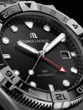 Maurice Lacroix Aikon Venturer Black Dial Silver Steel Strap Watch for Men - AI6058-SS002-330-1