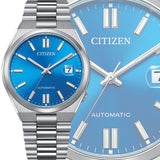 Citizen x Pantone Automatic Blue Dial Silver Steel Strap Watch For Men - NJ0158-89L