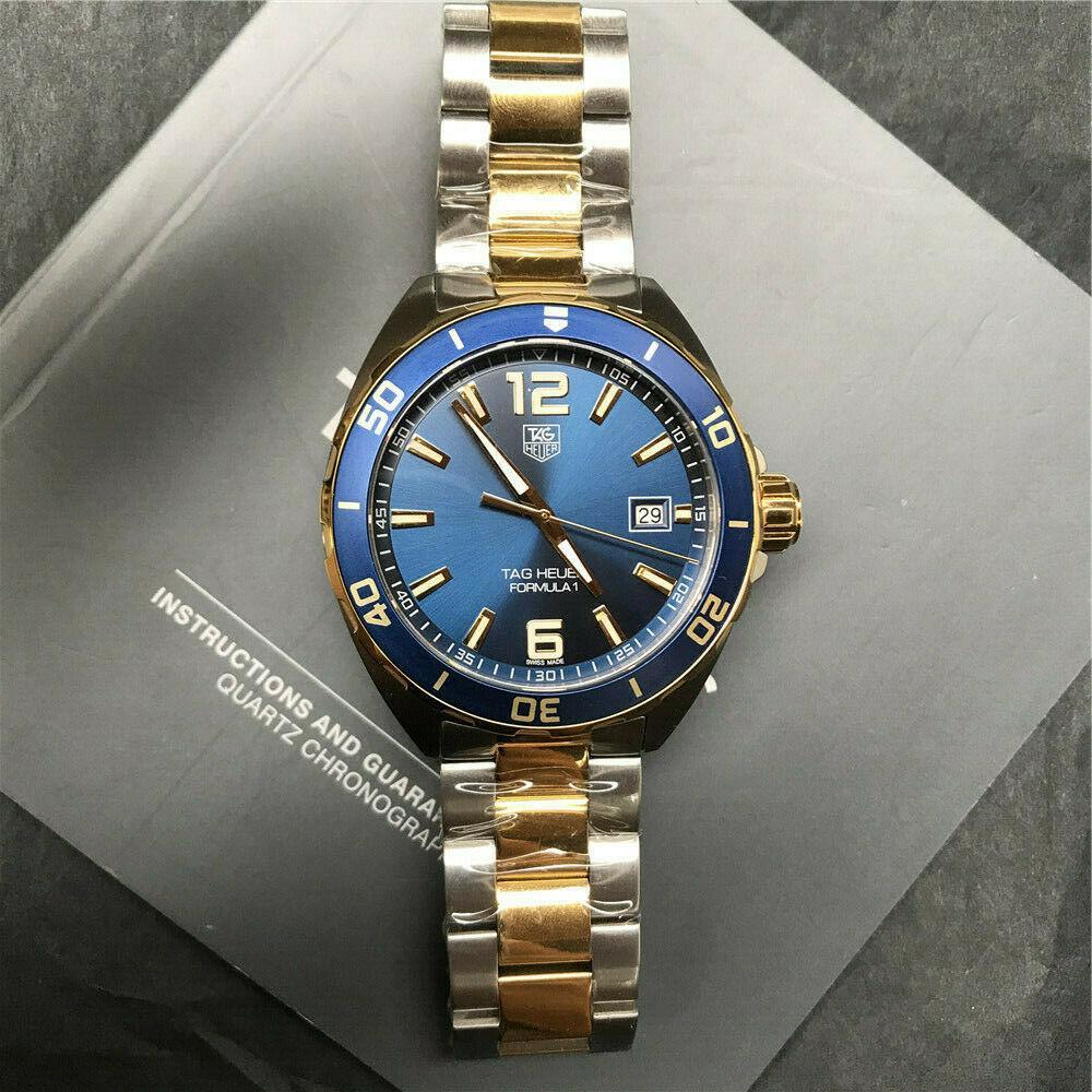 Tag Heuer Formula 1 Analog Quartz 41mm Blue Dial Two Tone Steel Strap Watch for Men - WAZ1120.BB0879