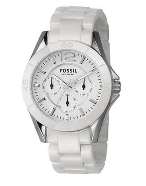 Fossil Ceramic White Dial White Ceramic Strap Watch for Women - CE1002