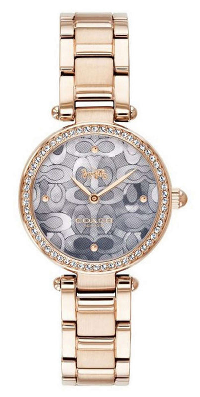 Coach Park Crystal Dial Rose Gold Steel Strap Watch for Women - 14503226