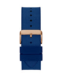 Guess Navigator Chronograph Blue Dial Blue Rubber Strap Watch for Men - GW0264G4