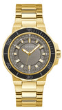 Guess Track Grey Dial Gold Steel Strap Watch for Men - GW0426G2