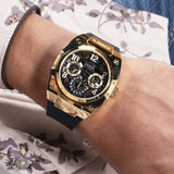 Guess Prodigy Black Dial Black Silicone Strap Watch For Men - GW0569G2