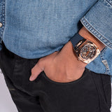 Guess Prodigy Multifunction Navy Blue Dial Blue Silicone Strap Watch For Men - GW0569G3