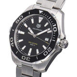 Tag Heuer Aquaracer Quartz Black Dial Silver Steel Strap Watch for Men - WAY101A.BA0746