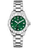 Tag Heuer Aquaracer Diamonds Emerald Green Dial Watch for Women - WBD1316.BA0740