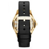 Marc Jacobs Henry Skeleton Black Dial Black Leather Strap Watch for Women - MBM1340