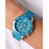 Marc Jacobs Rock Chronograph Blue Dial Blue Silicone Strap Watch for Women - MBM2575