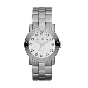 Marc Jacobs Amy Dexter Silver Dial Silver Steel Strap Watch for Women - MBM3214