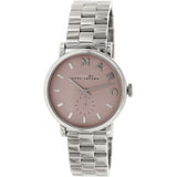Marc Jacobs Baker Pink Dial Silver Steel Strap Watch for Women - MBM3280