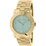 Marc Jacobs Amy Blue Dial Gold Steel Strap Watch for Women - MBM3301