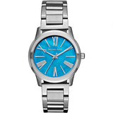 Michael Kors Hartman Quartz Blue Dial Silver Steel Strap Watch For Women - MK3519