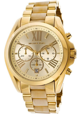Michael Kors Bradshaw Gold Dial Gold Steel Strap Watch for Women - MK5722