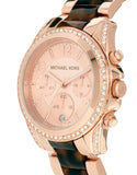 Michael Kors Blair Rose Gold Dial Two Tone Steel Strap Watch For Women - MK5859