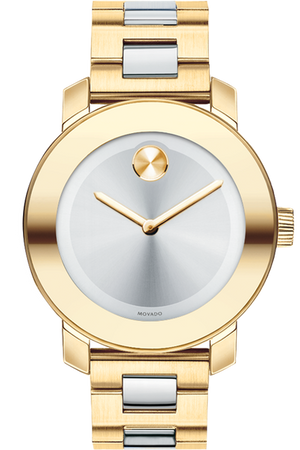 Movado Bold Silver Dial Two Tone Steel Strap Watch for Women - 3600129