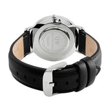 Daniel Wellington Classic Sheffield Black Dial Black Leather Strap Watch For Men - DW00100133