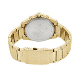 Armani Exchange Drexler Chronograph Gold Dial Gold Steel Strap Watch For Men - AX2602