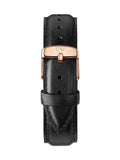 Daniel Wellington Classic Sheffield Black Dial Black Leather Strap Watch For Men - DW00100127