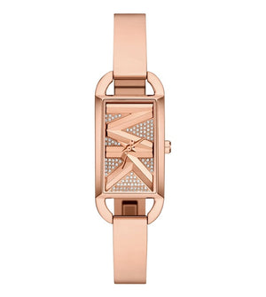 Michael Kors Empire Pavé Analog Rose Gold Dial Rose Gold Steel Strap Watch for Women - MK4858
