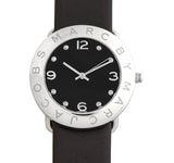 Marc Jacobs Amy Black Dial Black Leather Strap Watch for Women - MBM1140
