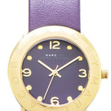 Marc Jacobs Amy Purple Dial Purple Leather Strap Watch for Women - MBM1151