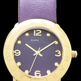 Marc Jacobs Amy Purple Dial Purple Leather Strap Watch for Women - MBM1151