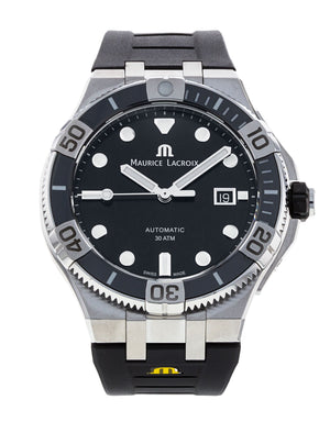 Maurice Lacroix Aikon Venturer Black Dial Black Rubber Strap Watch for Men - AI6058-SS001-330-1