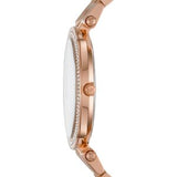 Michael Kors Darci Blue Dial Rose Gold Steel Strap Watch for Women - MK3728