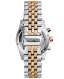 Michael Kors Lexington Chronograph Silver Dial Two Tone Steel Strap Watch for Women - MK5735