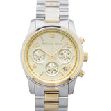 Michael Kors Runway Gold Dial Two Tone Steel Strap Watch for Women - MK5137