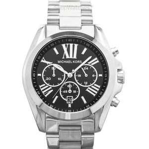 Michael Kors Bradshaw Black Dial Silver Steel Strap Watch for Men - MK5705