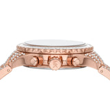 Michael Kors Everest Chronograph Crystals Rose Gold Dial Rose Gold Steel Strap Watch For Women - MK7235