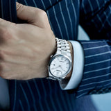 Citizen Tsuyosa Automatic White Dial Silver Steel Strap Watch For Men - NJ0150-81A
