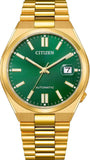 Citizen Tsuyosa Automatic Green Dial Gold Steel Strap Watch For Men - NJ0152-51X
