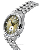 Citizen Tsuyosa Automatic Titanium Yellow Dial Silver Steel Strap Watch For Men - NK5010-51X