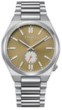 Citizen Tsuyosa Automatic Titanium Yellow Dial Silver Steel Strap Watch For Men - NK5010-51X