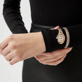 Just Cavalli Novara Silver Dial Two Tone Steel Strap Watch for Women - JC1L264M0075