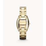 Fossil Wallace Gold Tone Dial Gold Steel Strap Watch for Women - ES3176