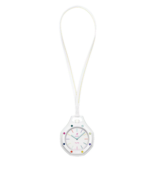 Swatch x AP Royal Pop White Dial White Leather Lanyard Watch for Men - Huit Blanc