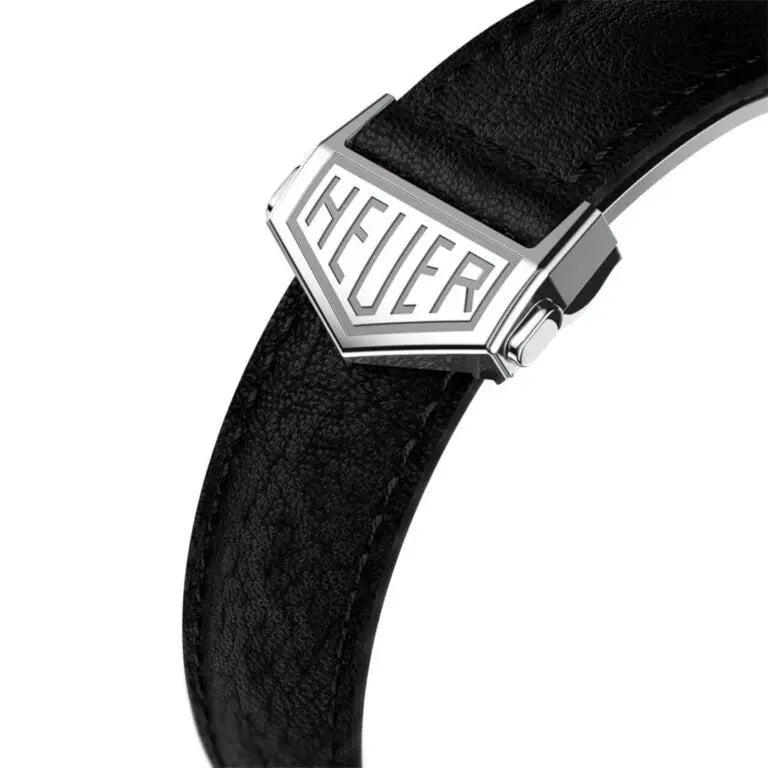 Tag Heuer Monaco Automatic Chronograph Blue Dial Black Leather Strap Watch for Men - CAW211P.FC6356